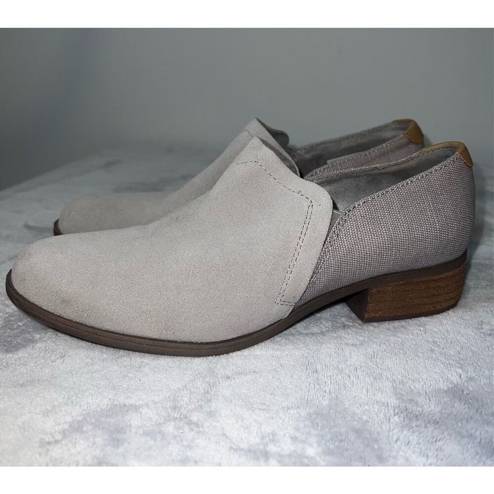 TOMS Women's Shaye Booties Drizzle Gray Suede 9.5 - Picture 4 of 8